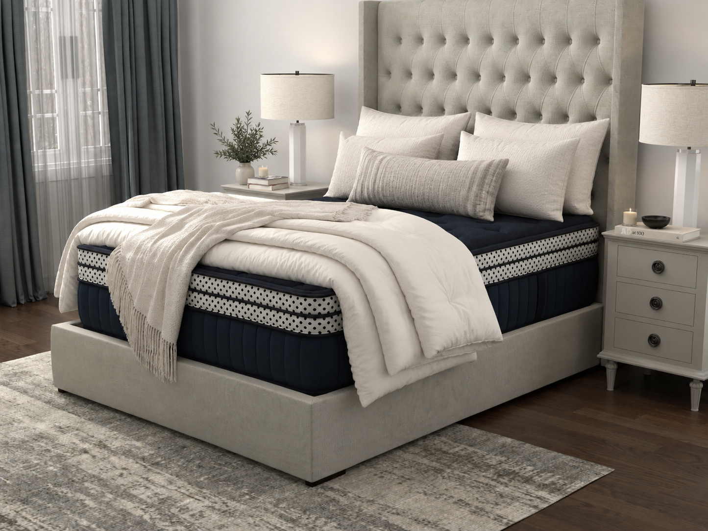 Blue Series 2: Ultimate Luxury Double Box Top Hybrid (Copper Latex + Serene® Elite Comfort) – 17"