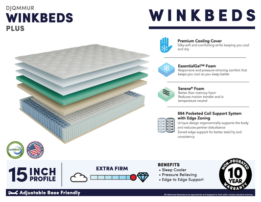 WinkPlus: Hybrid Firm (Heavy Sleeper Support) - 13.5"