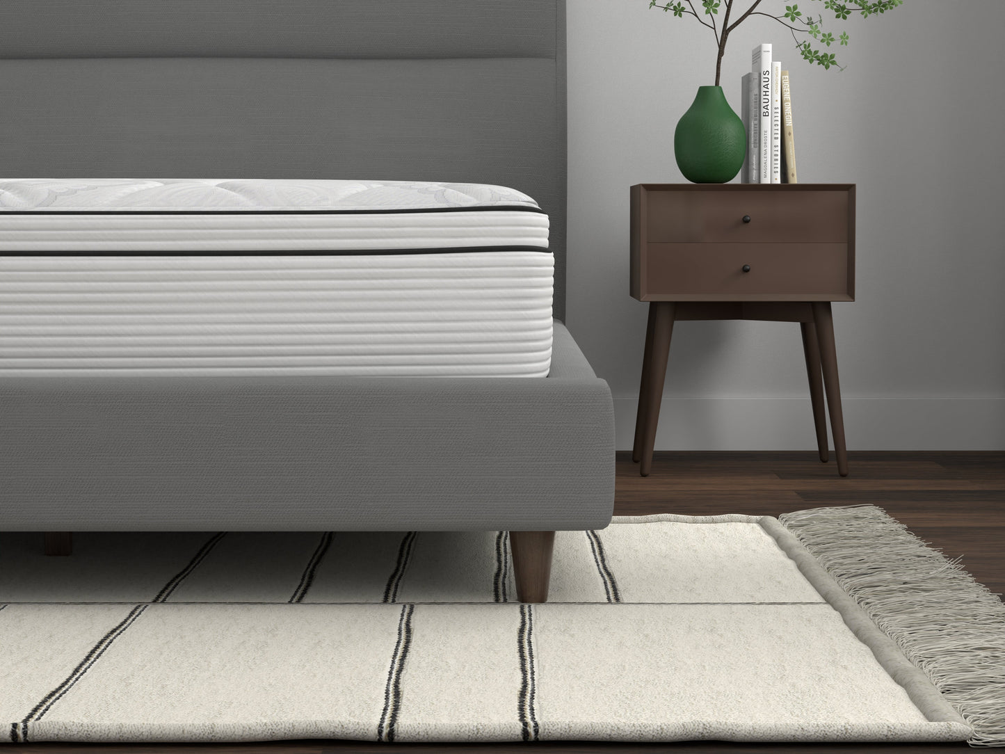 Percy mattress front corner view